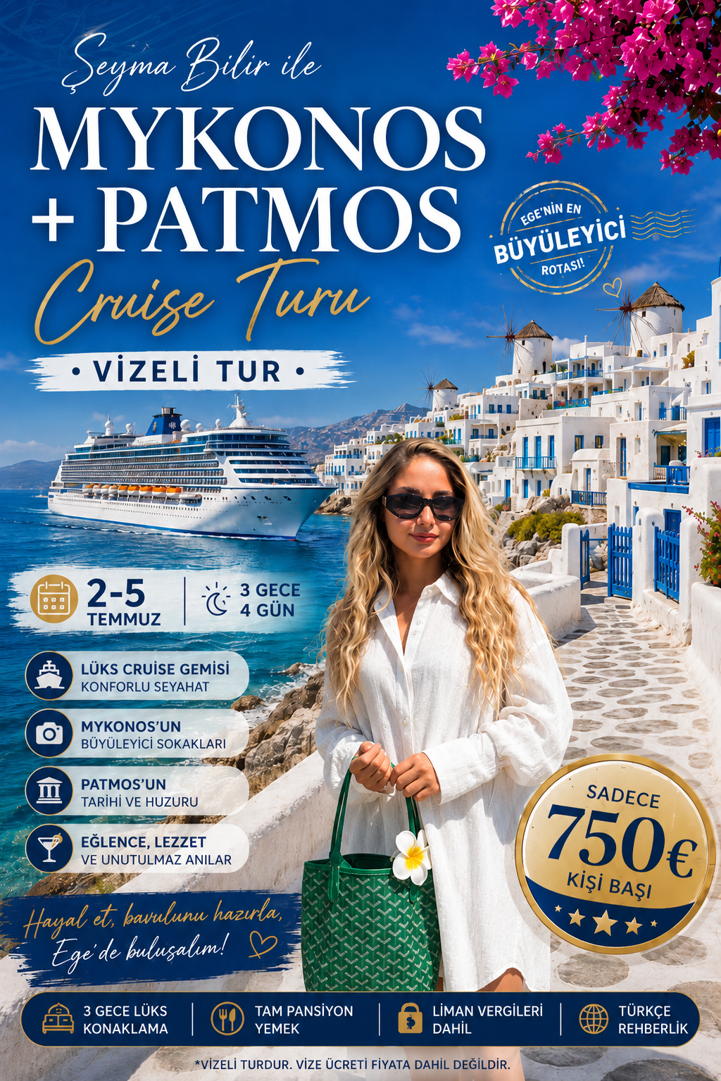 Cruise ile Mykonos ve Patmos Turu